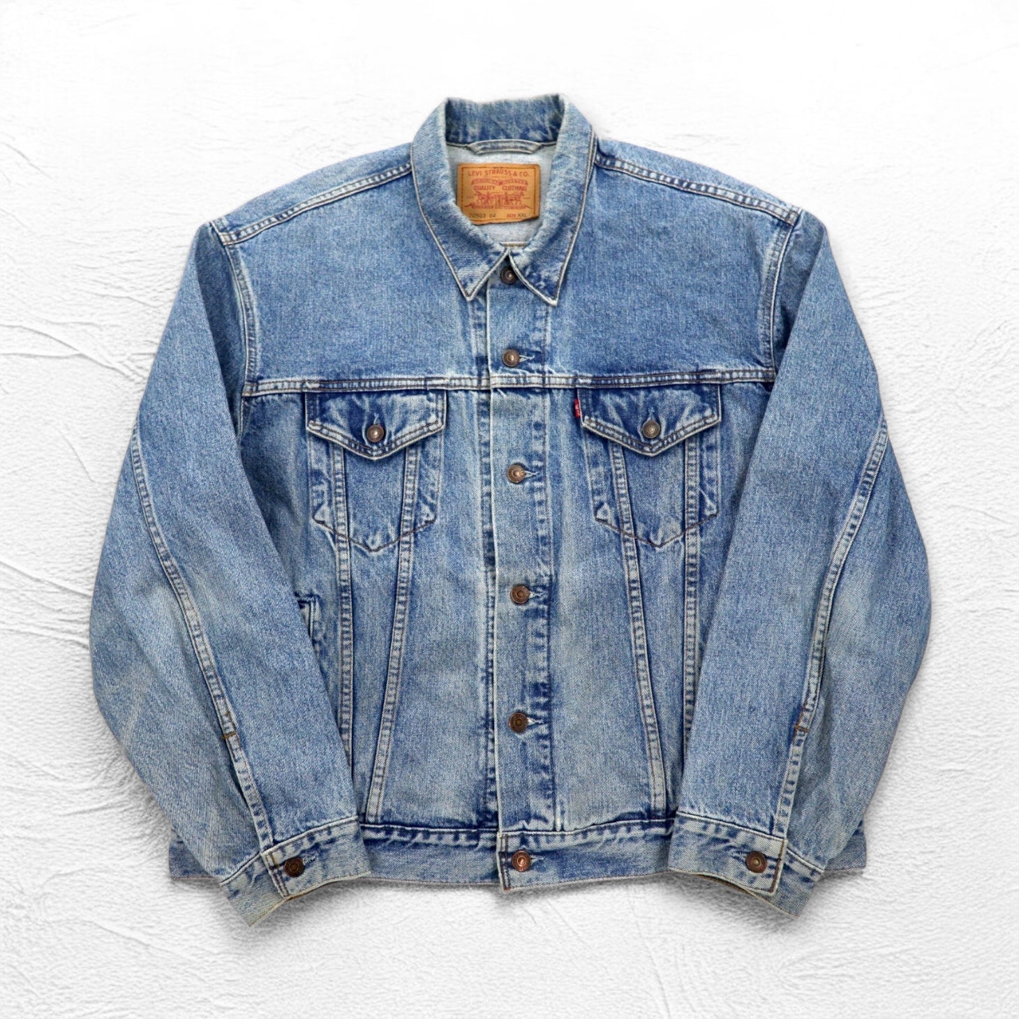 Levi's Made in Croatia Anni '90 Modello Euro 70503 Giacca in denim G-Jean 2XL Indigo Blu
