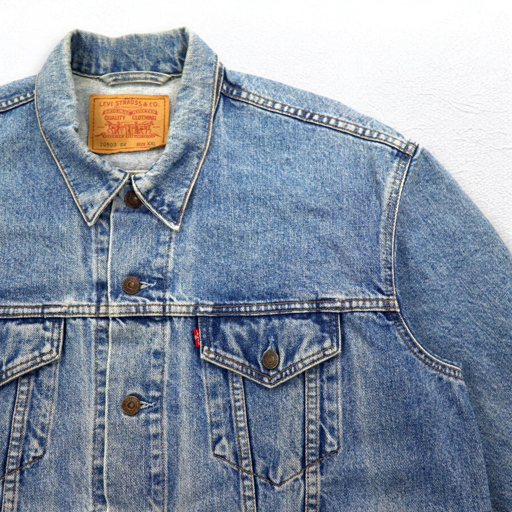 Levi's Made in Croatia Anni '90 Modello Euro 70503 Giacca in denim G-Jean 2XL Indigo Blu