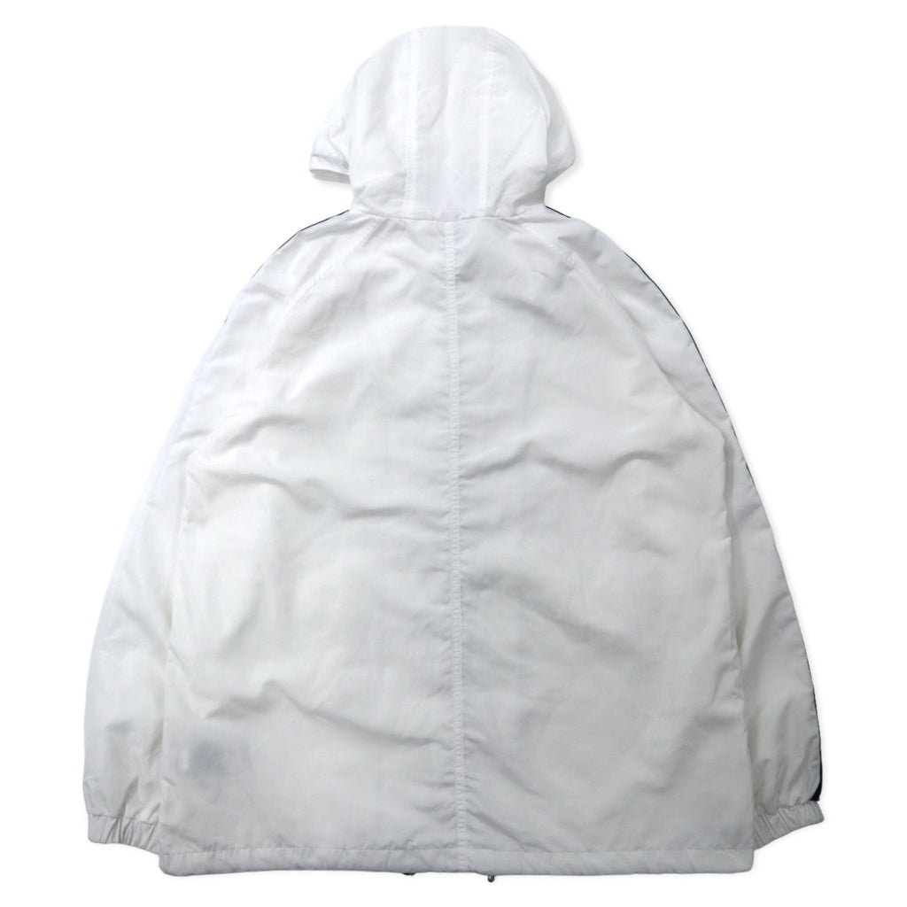 TOMMY JEANS Giacca in nylon a vestibilità ampia con logo a nastro, con cappuccio, taglia L, colore bianco, poliestere DW0DW04138
