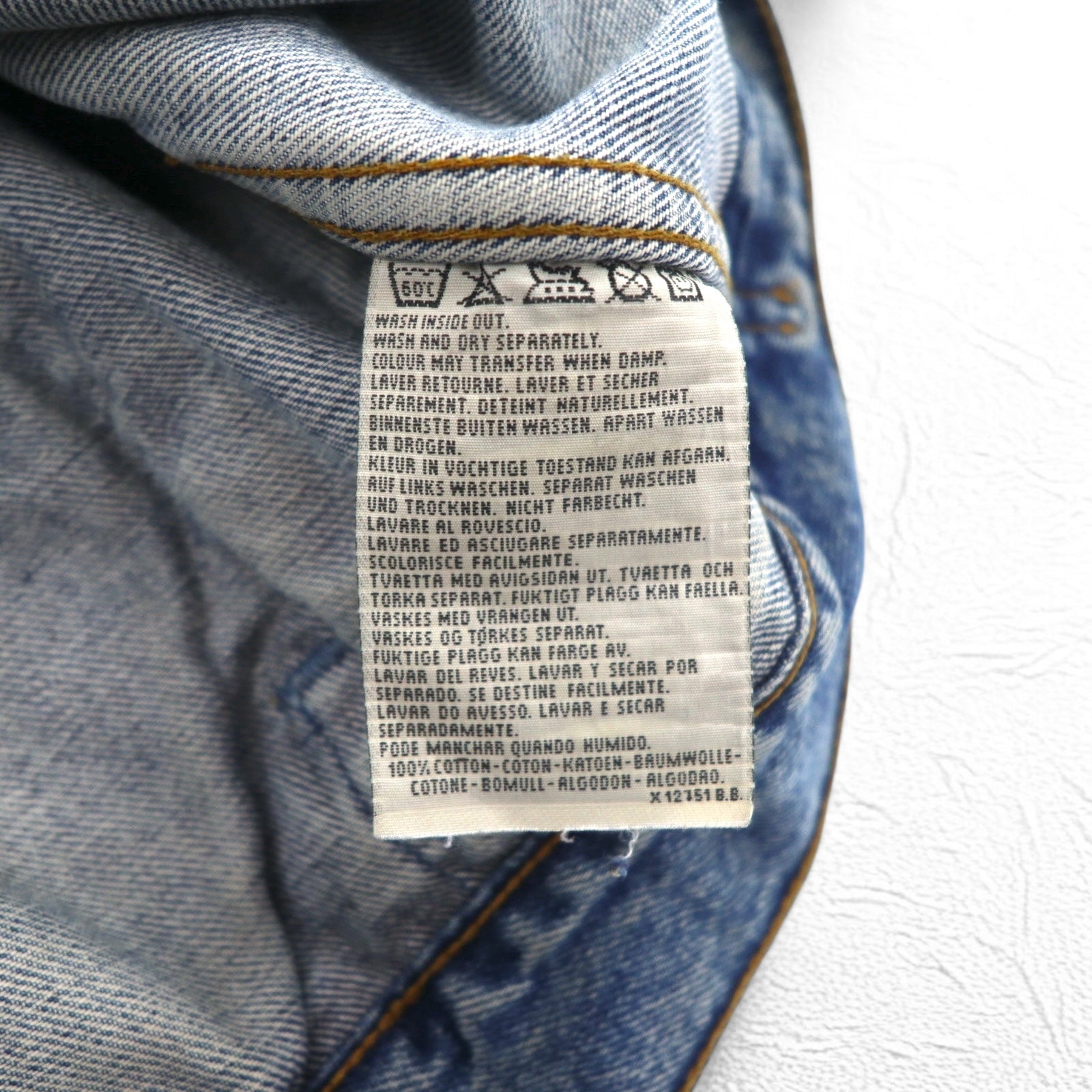 Levi's Made in Croatia Anni '90 Modello Euro 70503 Giacca in denim G-Jean 2XL Indigo Blu