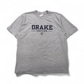 The Cotton Exchange anni '90, Made in USA, T-shirt vintage a cucitura singola, XL, grigia, DRAKE SOCCER