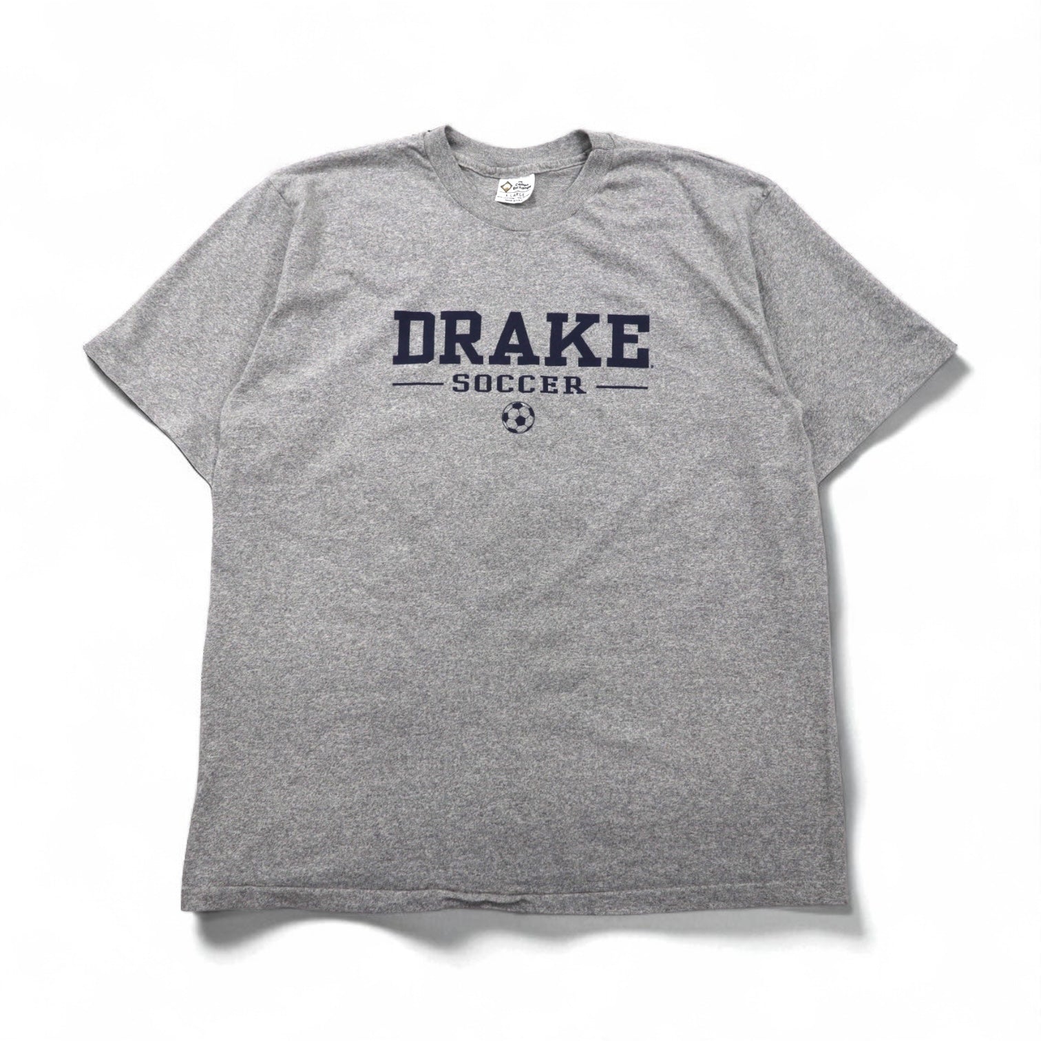 The Cotton Exchange anni '90, Made in USA, T-shirt vintage a cucitura singola, XL, grigia, DRAKE SOCCER