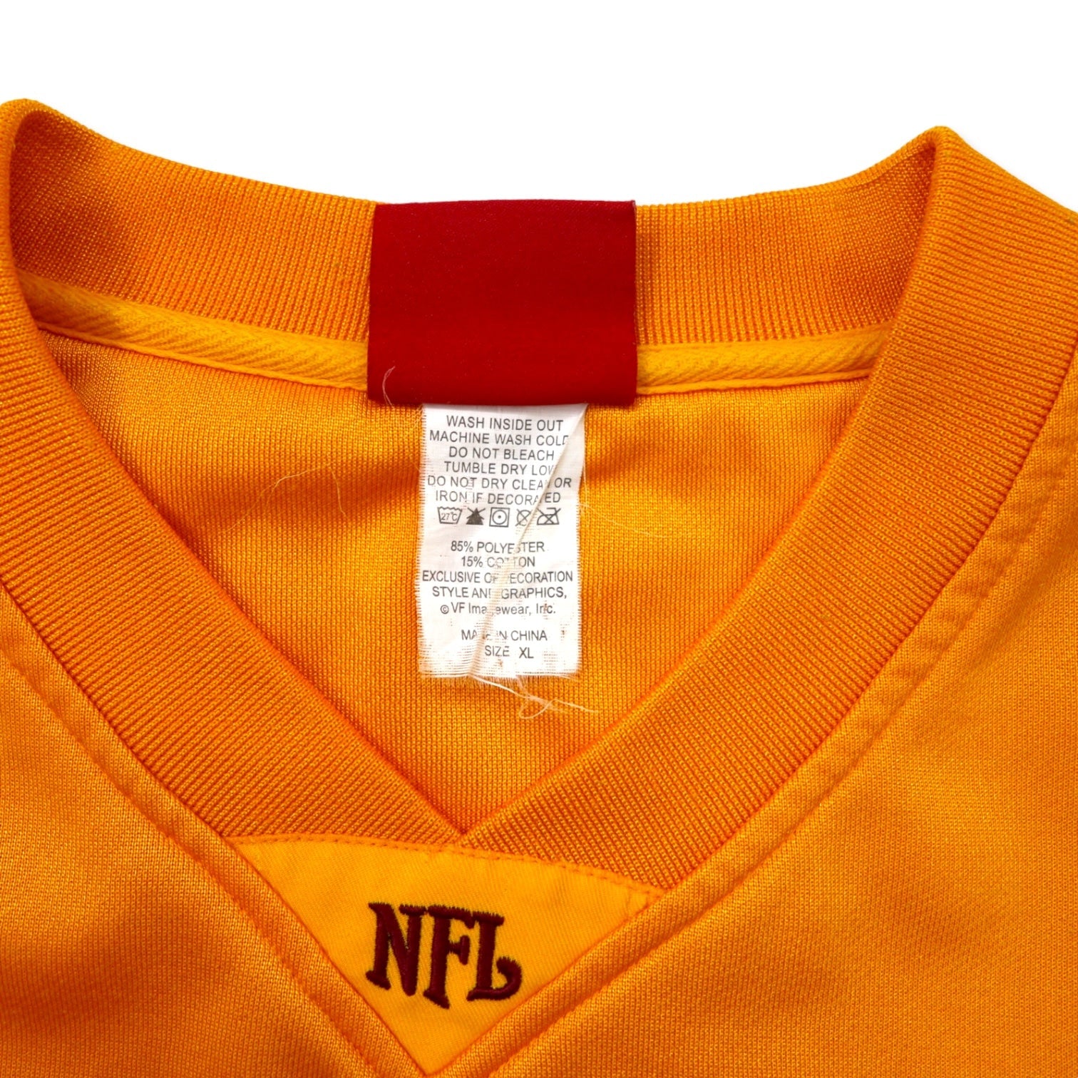 Maglia da gioco NFL, taglia XL, gialla, in poliestere, RED SKINS, taglia grande