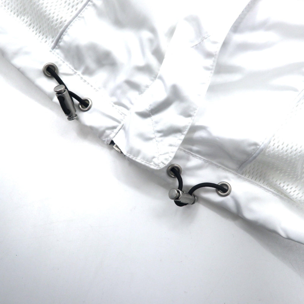 TOMMY JEANS Giacca in nylon a vestibilità ampia con logo a nastro, con cappuccio, taglia L, colore bianco, poliestere DW0DW04138
