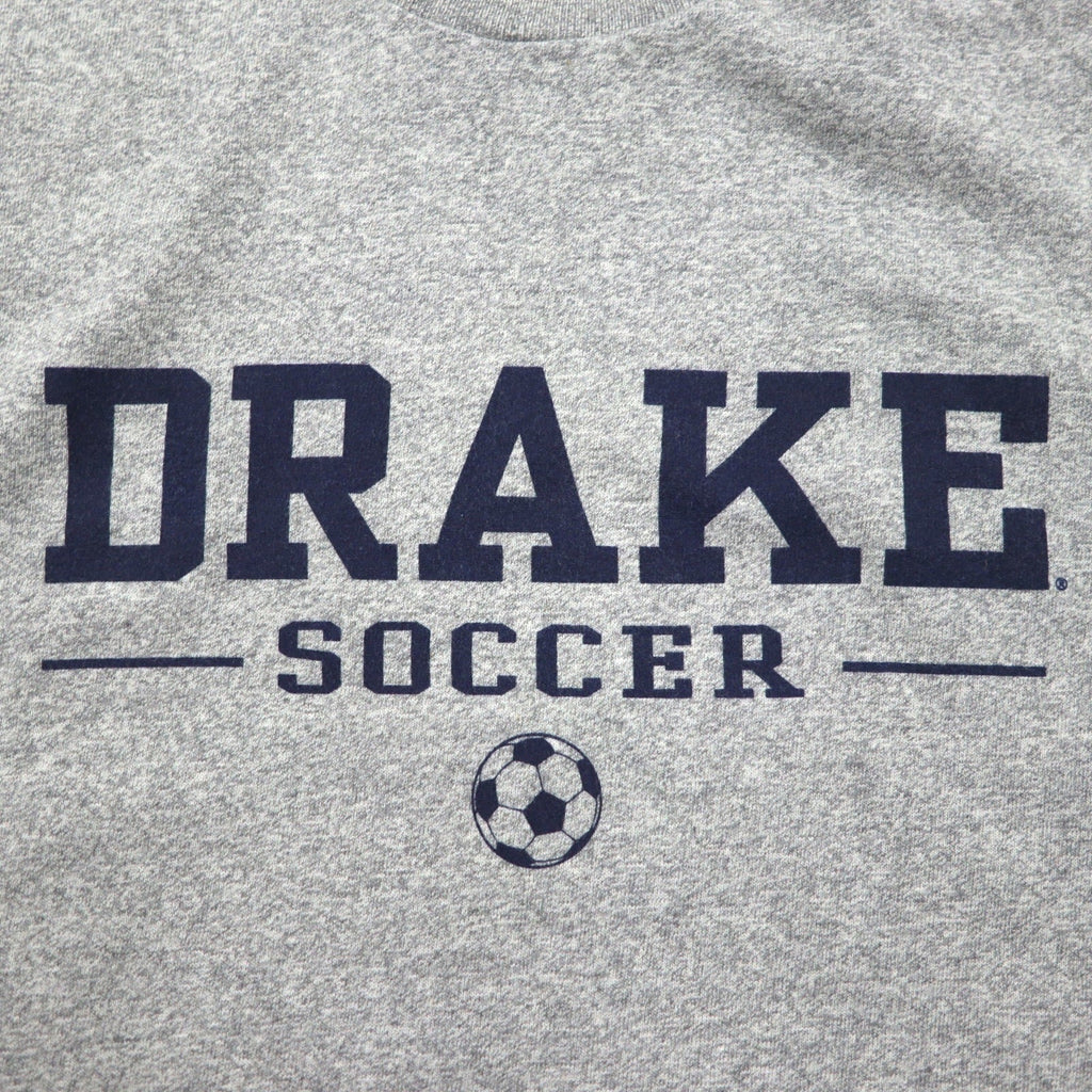 The Cotton Exchange anni '90, Made in USA, T-shirt vintage a cucitura singola, XL, grigia, DRAKE SOCCER