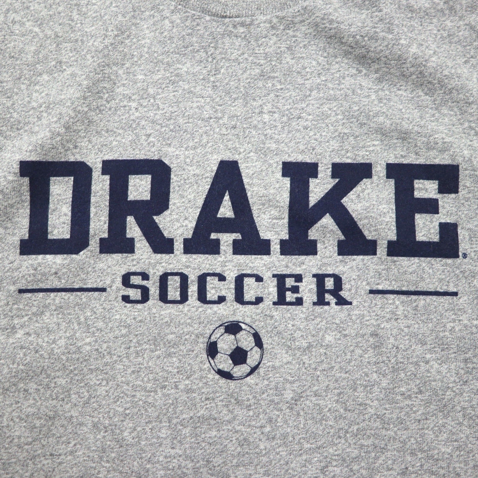The Cotton Exchange anni '90, Made in USA, T-shirt vintage a cucitura singola, XL, grigia, DRAKE SOCCER