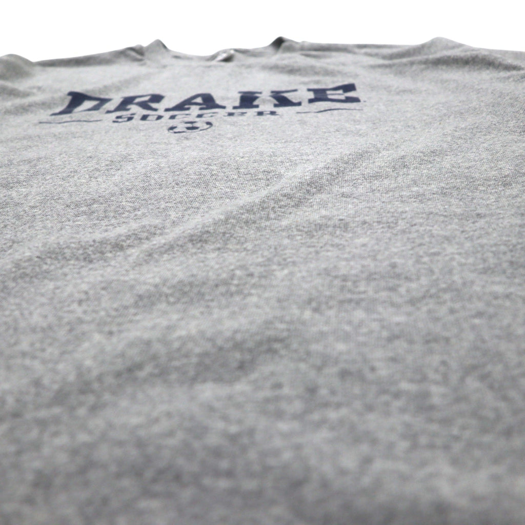 The Cotton Exchange anni '90, Made in USA, T-shirt vintage a cucitura singola, XL, grigia, DRAKE SOCCER