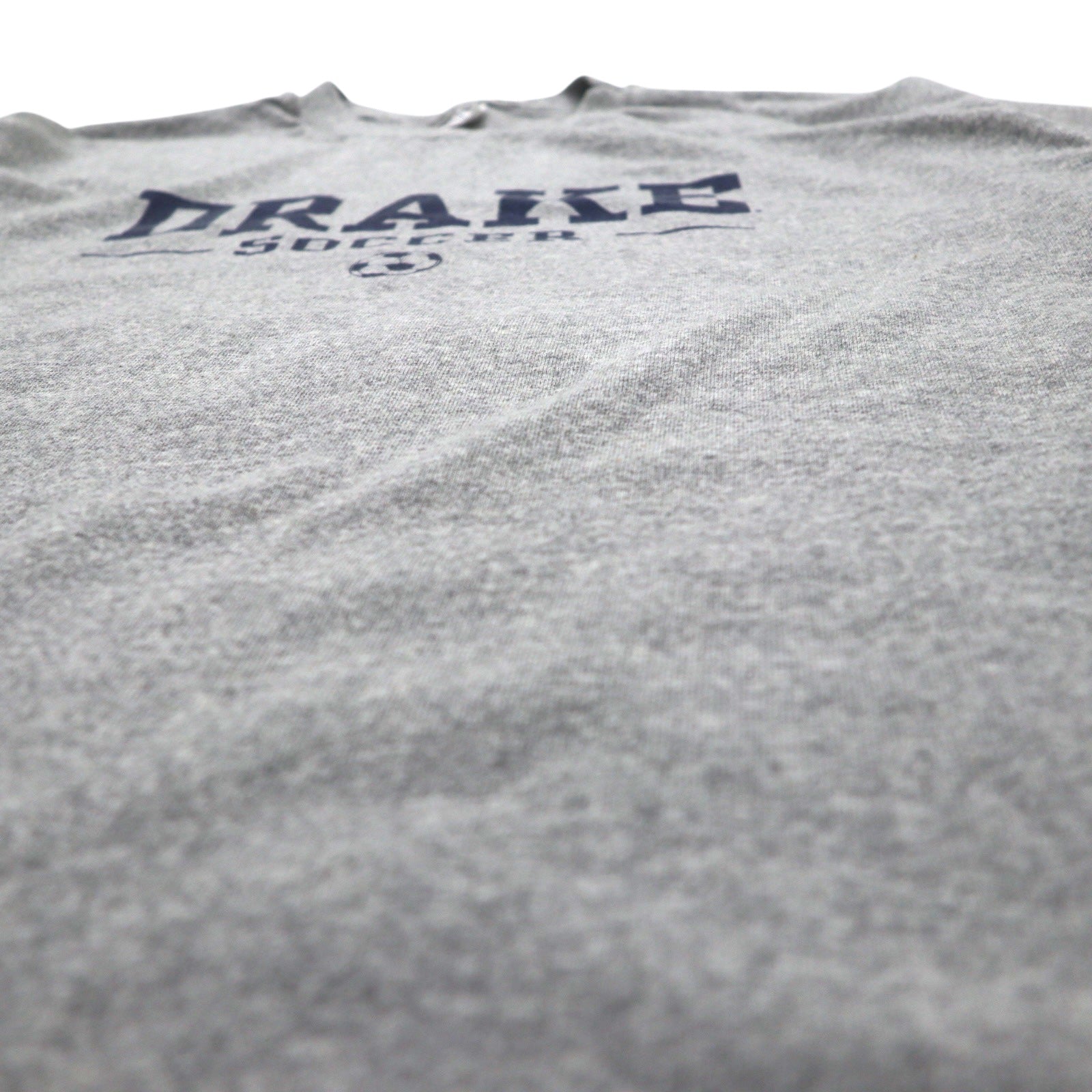 The Cotton Exchange anni '90, Made in USA, T-shirt vintage a cucitura singola, XL, grigia, DRAKE SOCCER