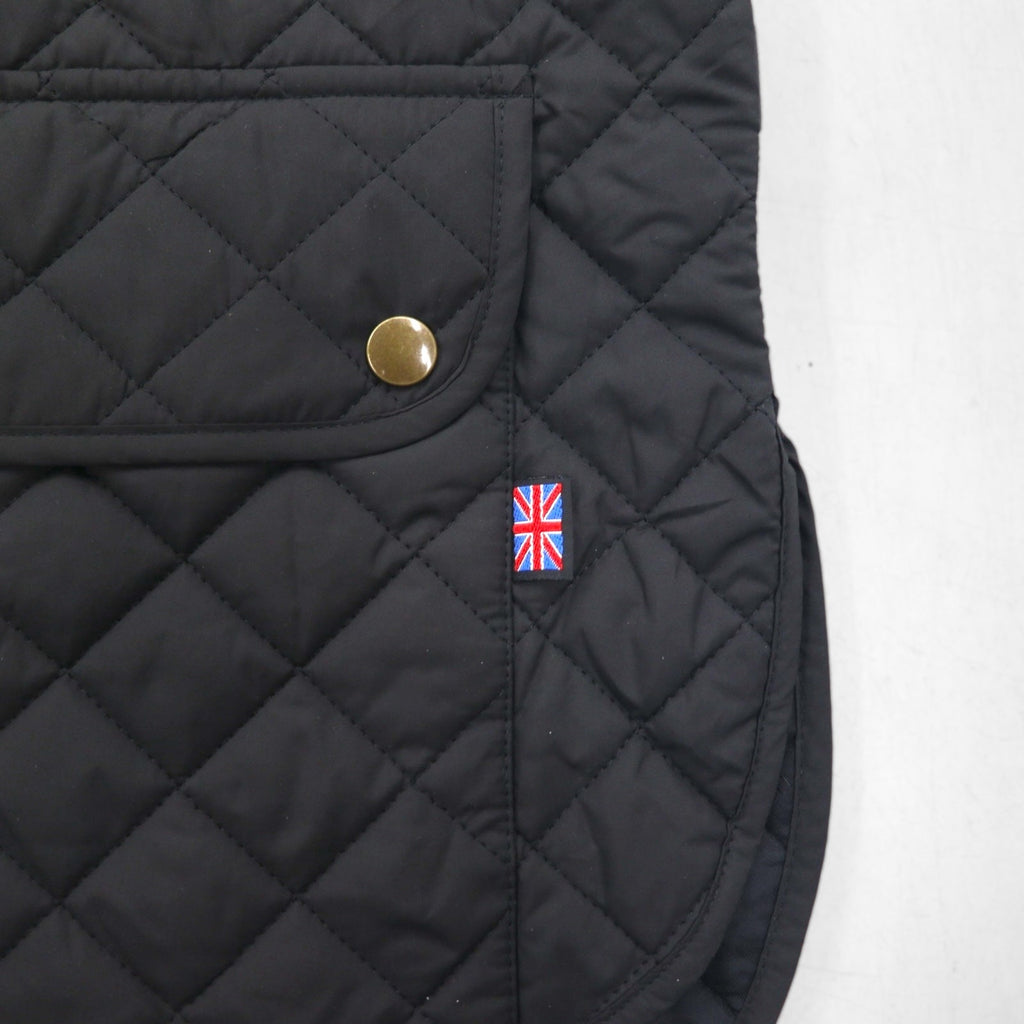 BELSTAFF キルティング ベスト 2XL ブラック 中綿 スナップボタン フラップポケット Gold Label