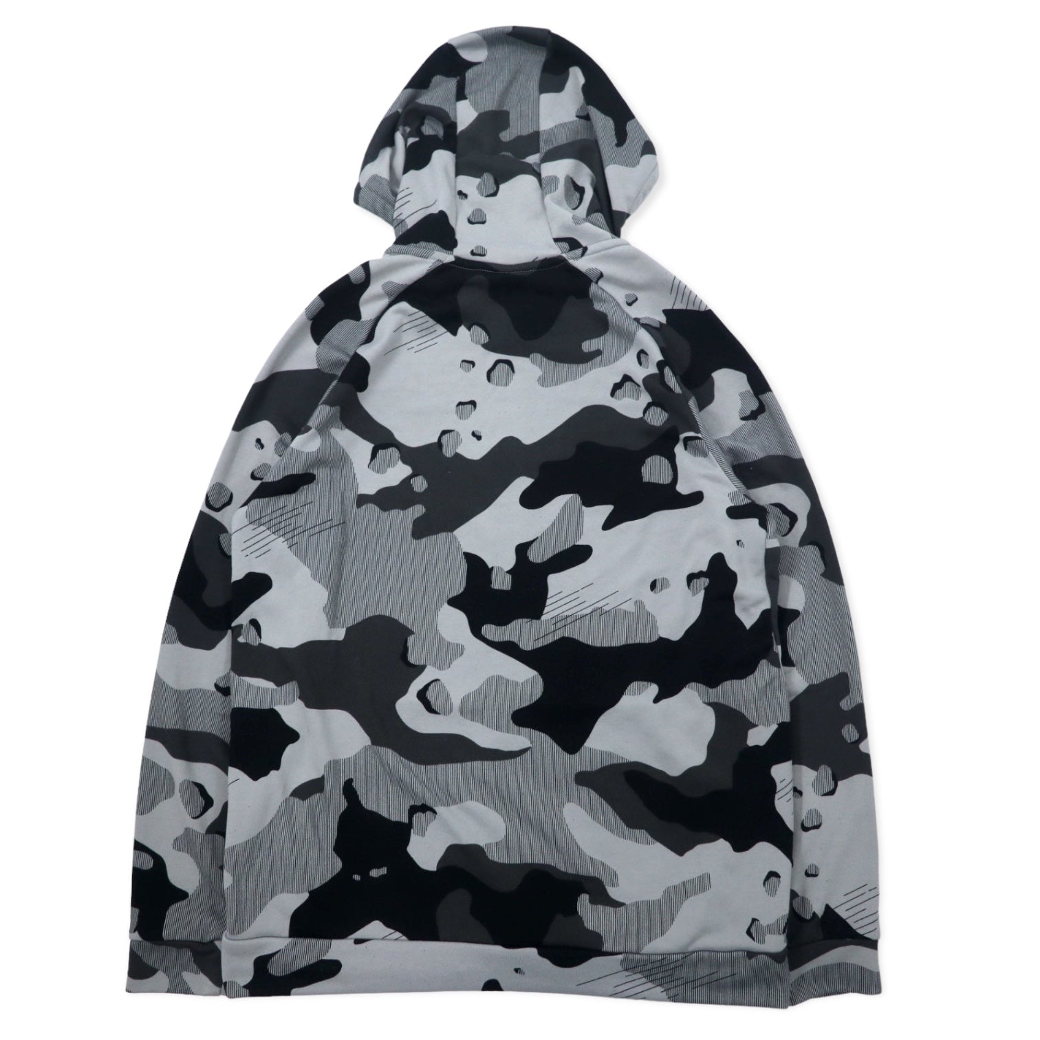 NIKE Dri-FIT Felpa con Cappuccio Full-Zip L Grigio Mimetico Poliestere Logo Swoosh Dry Camo Graphic Full-zip Hoodie Jacket DRI-FIT BV2718-077