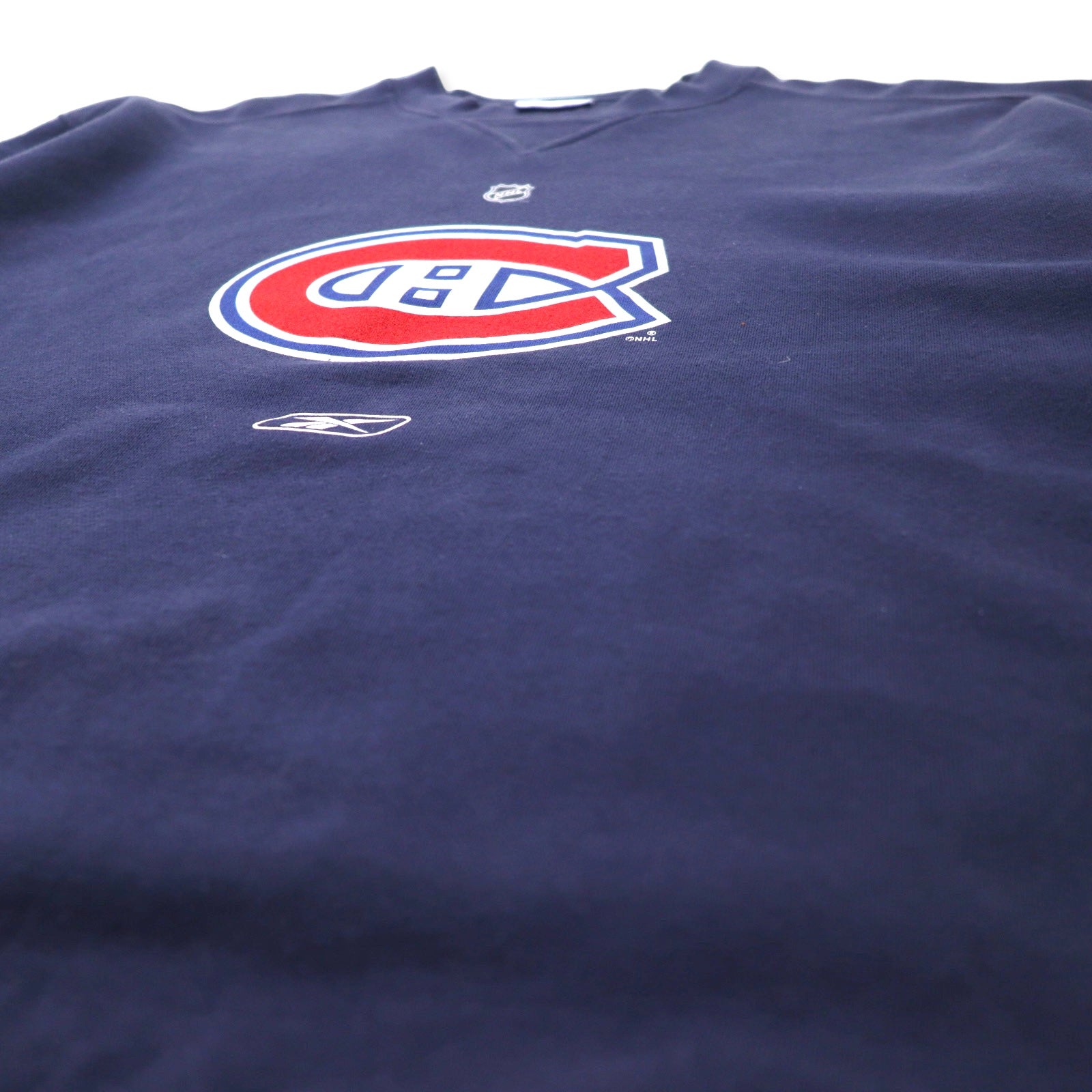 Reebok RBK Stampa Felpa XL Blu marino Cotone NHL Montreal Canadiens Taglia grande
