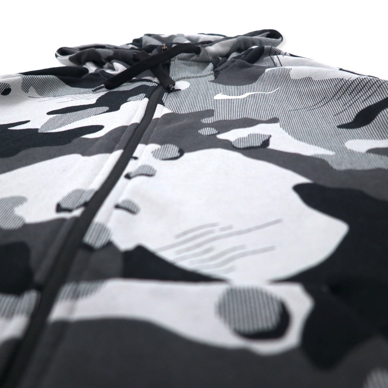 NIKE Dri-FIT Felpa con Cappuccio Full-Zip L Grigio Mimetico Poliestere Logo Swoosh Dry Camo Graphic Full-zip Hoodie Jacket DRI-FIT BV2718-077