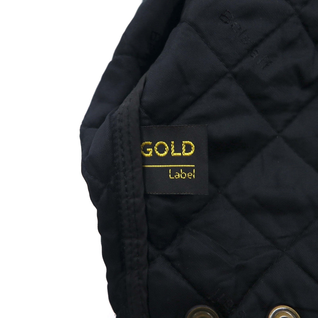 BELSTAFF キルティング ベスト 2XL ブラック 中綿 スナップボタン フラップポケット Gold Label