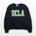 UCLA Anni '90 Made in USA College Felpa M Nera Cotone Applicazioni GOLD Standard