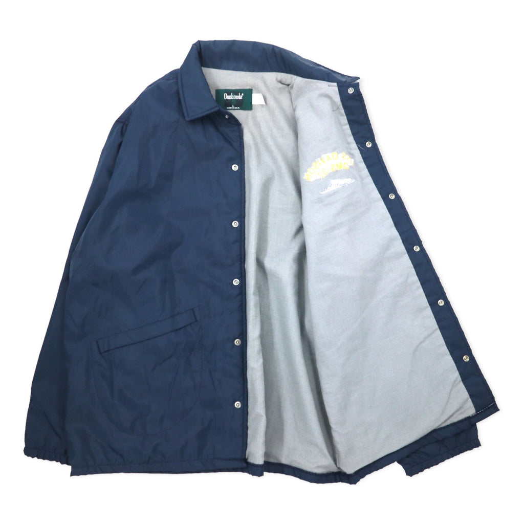 Giacca Coach Dunbrooke USA, anni '90, taglia L, blu navy, in nylon, USS DAVISON