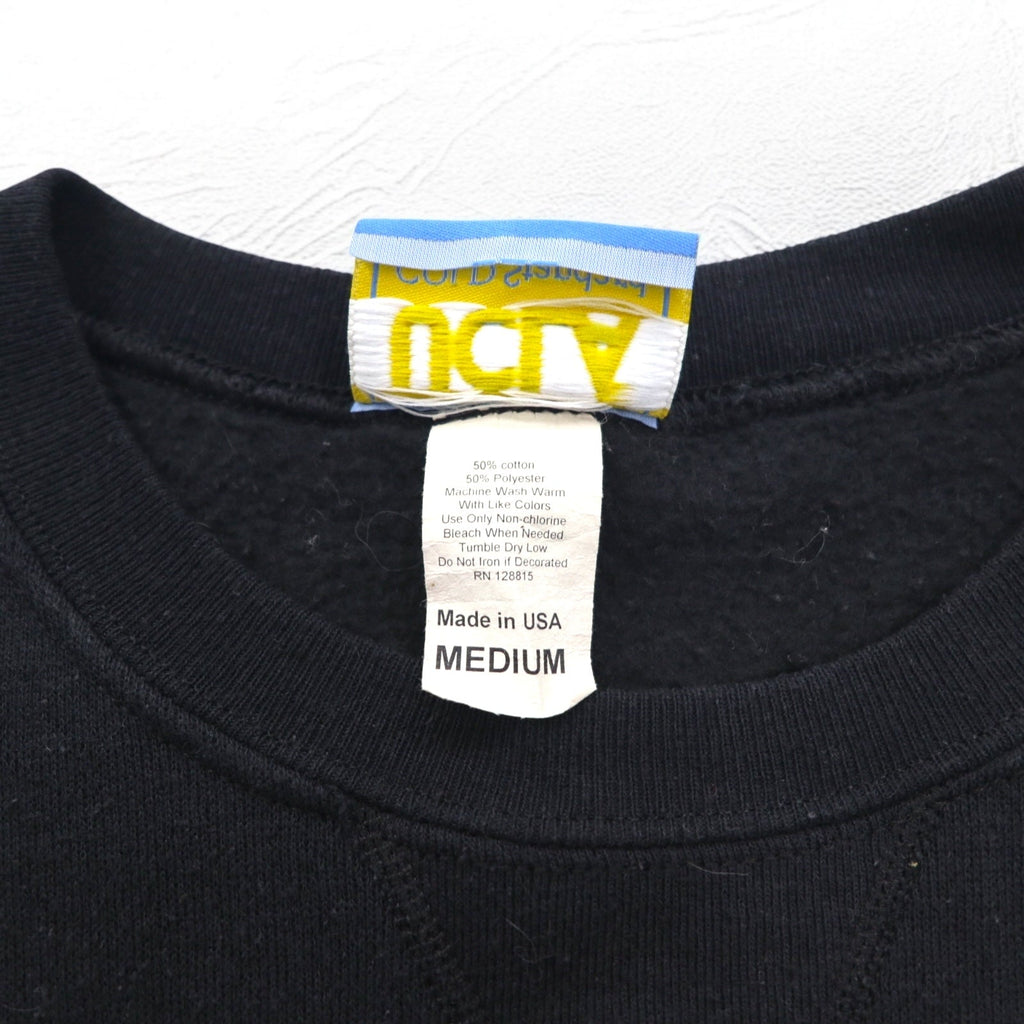 UCLA Anni '90 Made in USA College Felpa M Nera Cotone Applicazioni GOLD Standard