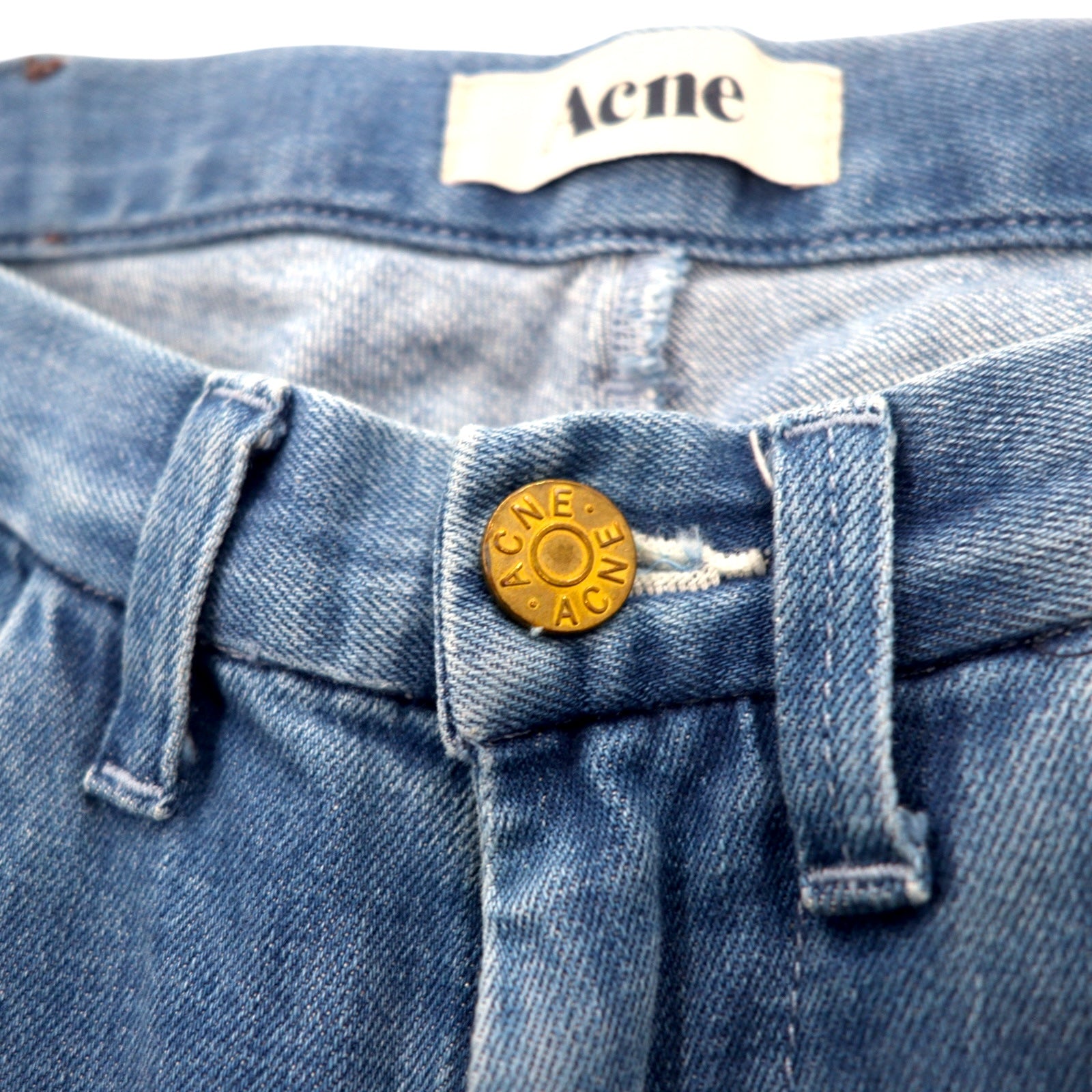 Acne jeans skinny elasticizzati M indaco blu cotone made in Turchia
