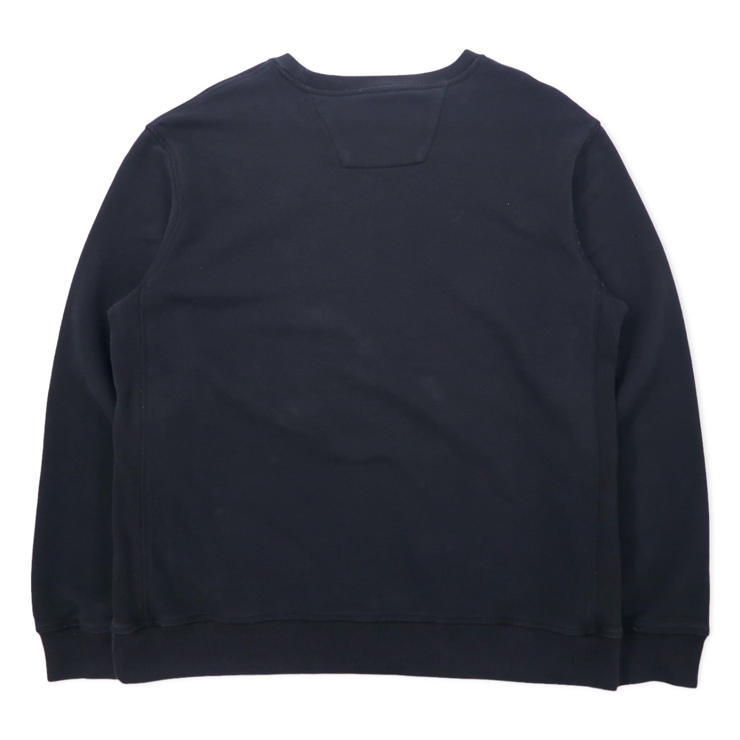 NAUTICA Reverse Weave felpa XL nera cotone logo ricamato, oversize