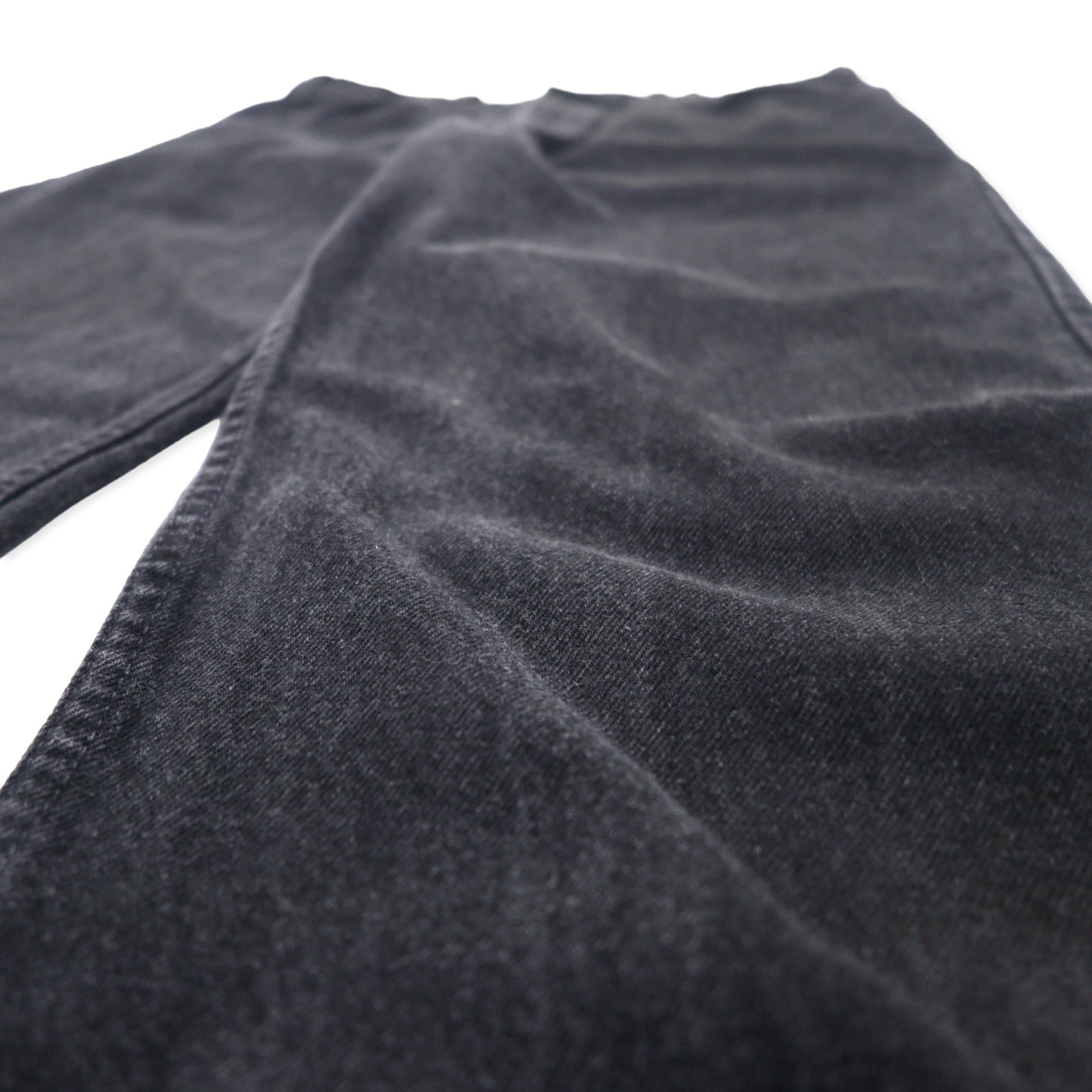 Levi's Made in Canada Euro Levi's Black Denim Pants Tapered 34 Cotton Zipper Fly Orange Tab Button back 212 50634 0319