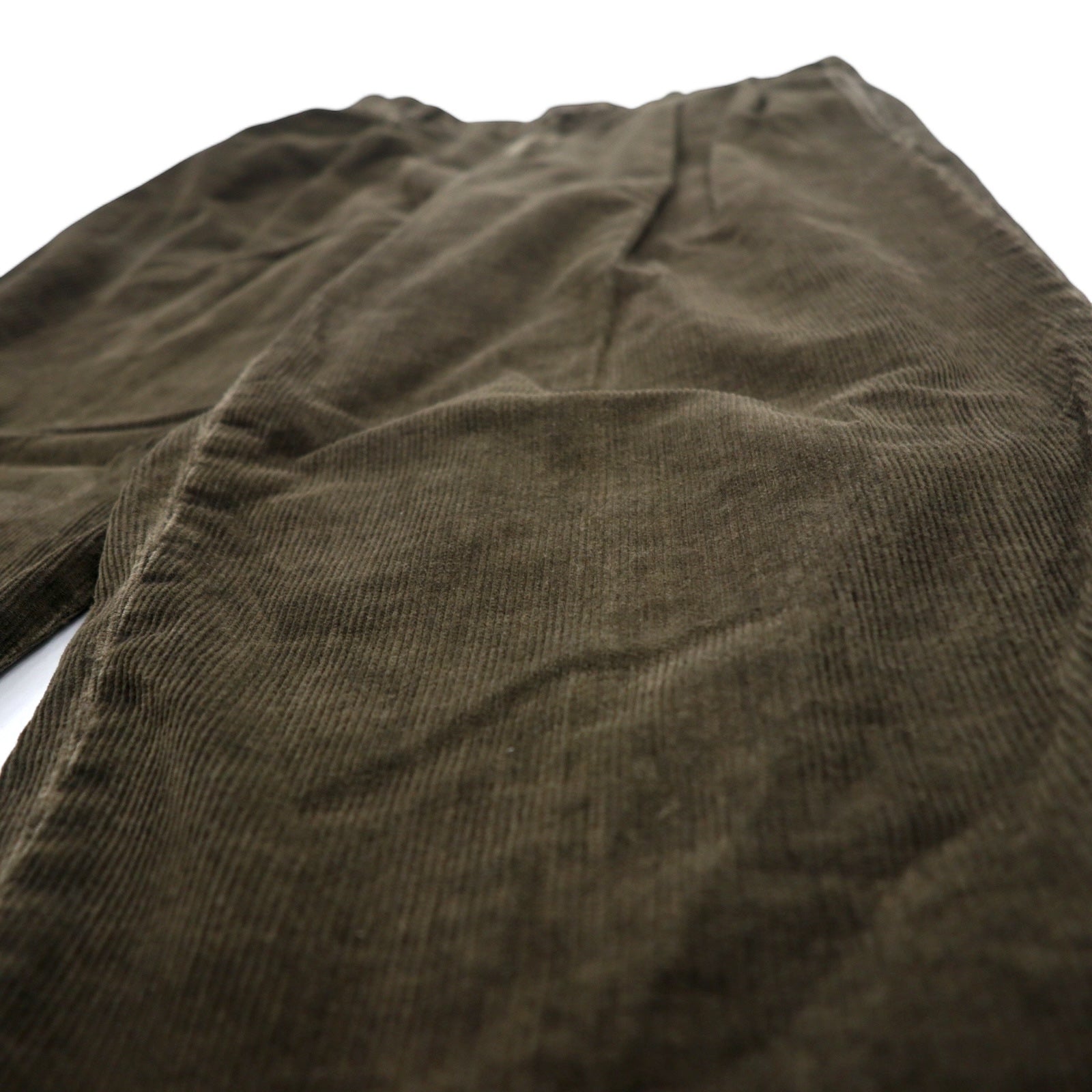 Eddie Bauer anni '90 pantaloni di velluto a coste ampi con pinces 33 kaki cotone Made in Repubblica Dominicana