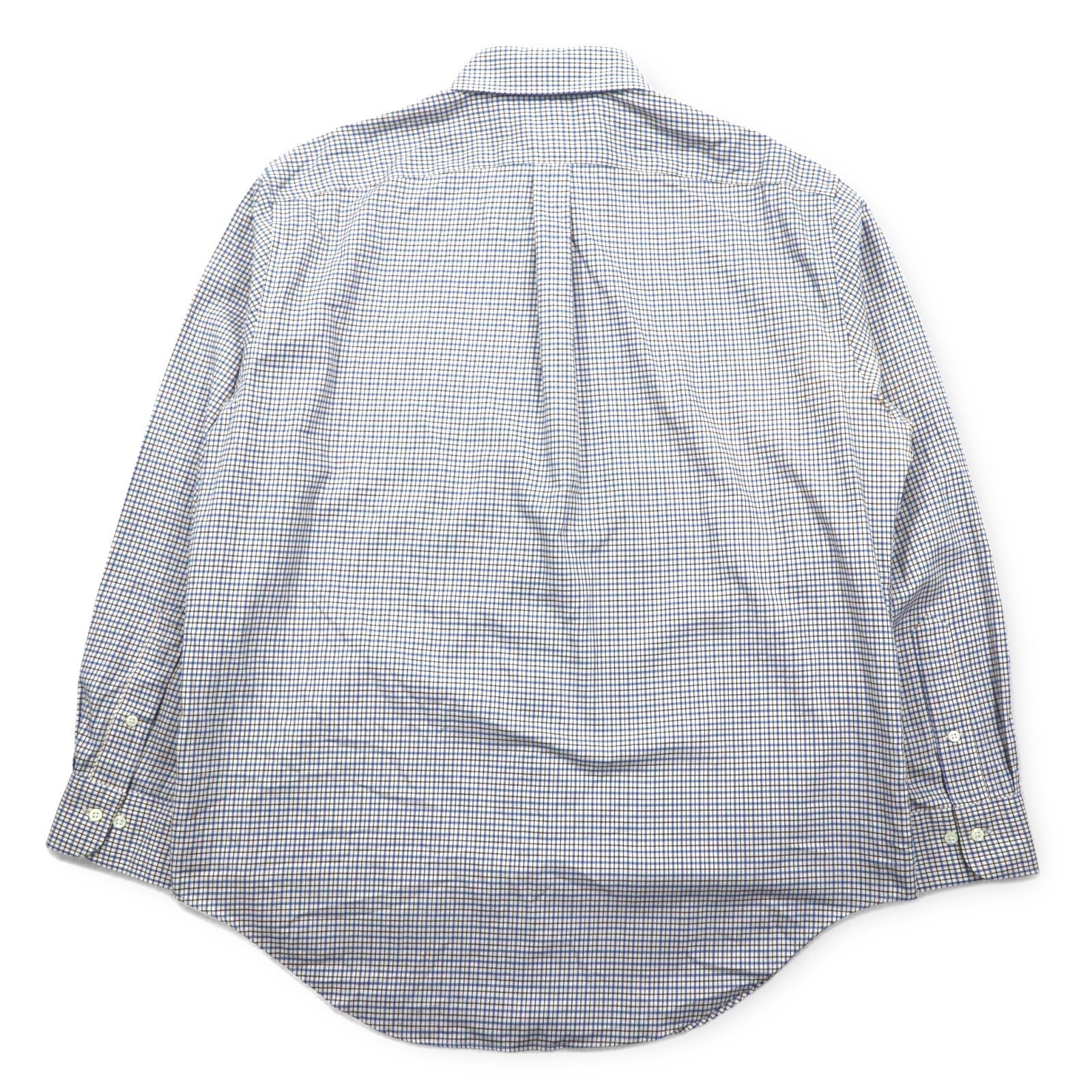 LAUREN RALPH LAUREN Camicia button-down XL blu a quadri cotone CLASSIC FIT NON IRON