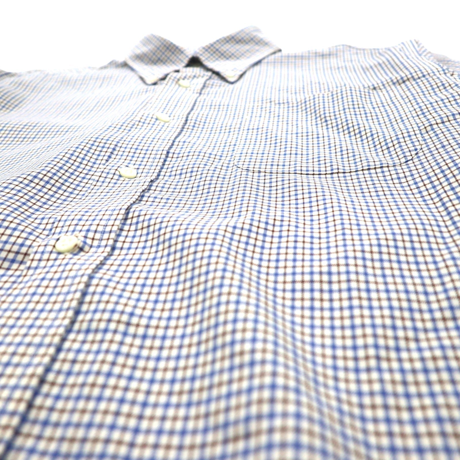 LAUREN RALPH LAUREN Camicia button-down XL blu a quadri cotone CLASSIC FIT NON IRON