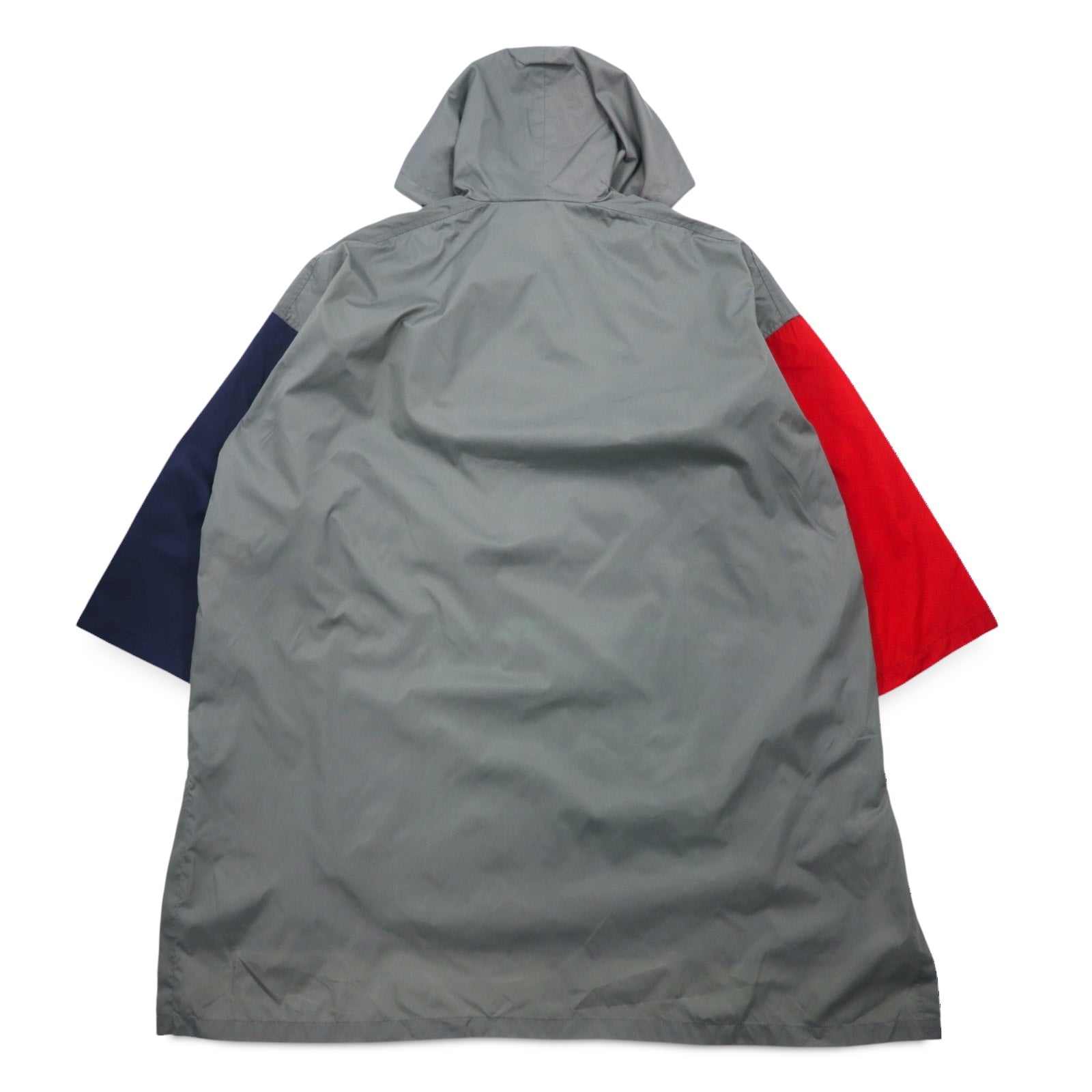 FILA anni '90 Anorak a vento lungo S-M Grigio Nylon Idrorepellente Mezza zip Oversize