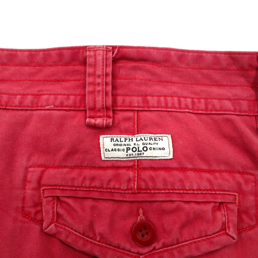 Polo by Ralph Lauren Pantaloncini cargo larghi Polo Chino anni '90 XL in cotone rosa