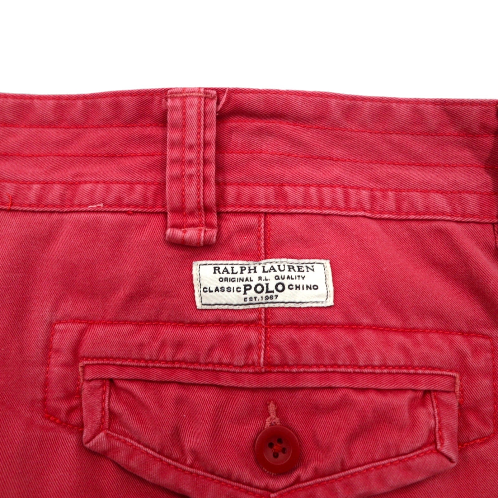 Polo by Ralph Lauren Pantaloncini cargo larghi Polo Chino anni '90 XL in cotone rosa