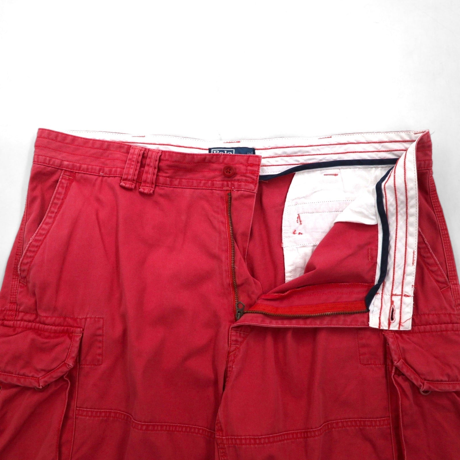 Polo by Ralph Lauren Pantaloncini cargo larghi Polo Chino anni '90 XL in cotone rosa