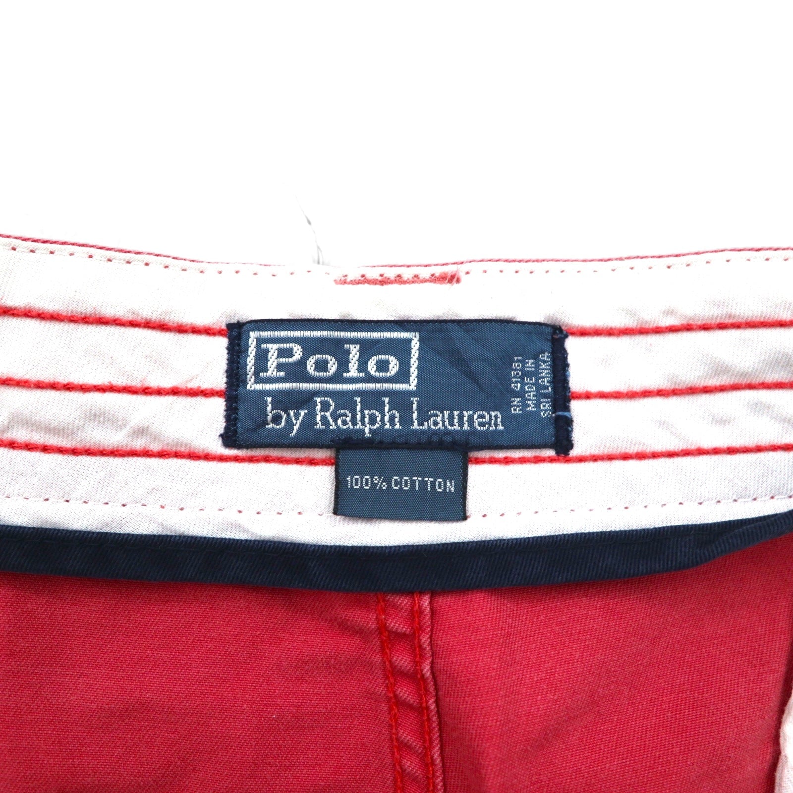 Polo by Ralph Lauren Pantaloncini cargo larghi Polo Chino anni '90 XL in cotone rosa