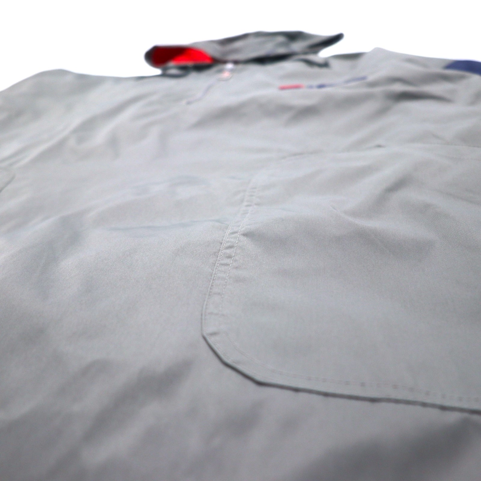 FILA anni '90 Anorak a vento lungo S-M Grigio Nylon Idrorepellente Mezza zip Oversize