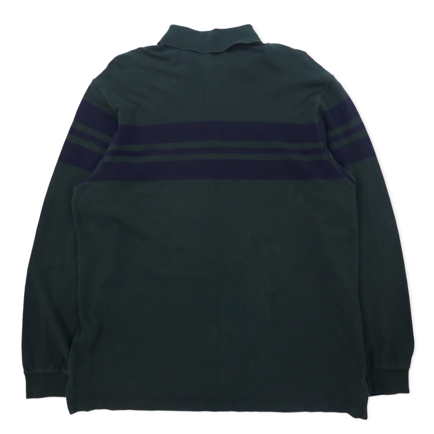Eddie Bauer Polo a maniche lunghe L kaki cotone piqué