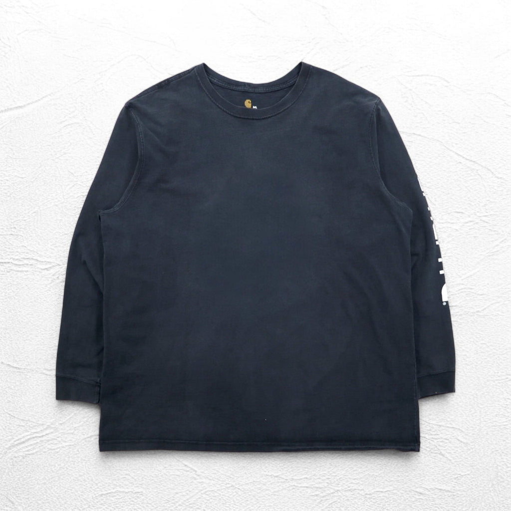 Carhartt T-shirt a maniche lunghe, taglia 3XL, vestibilità originale, colore nero, cotone, taglia grande