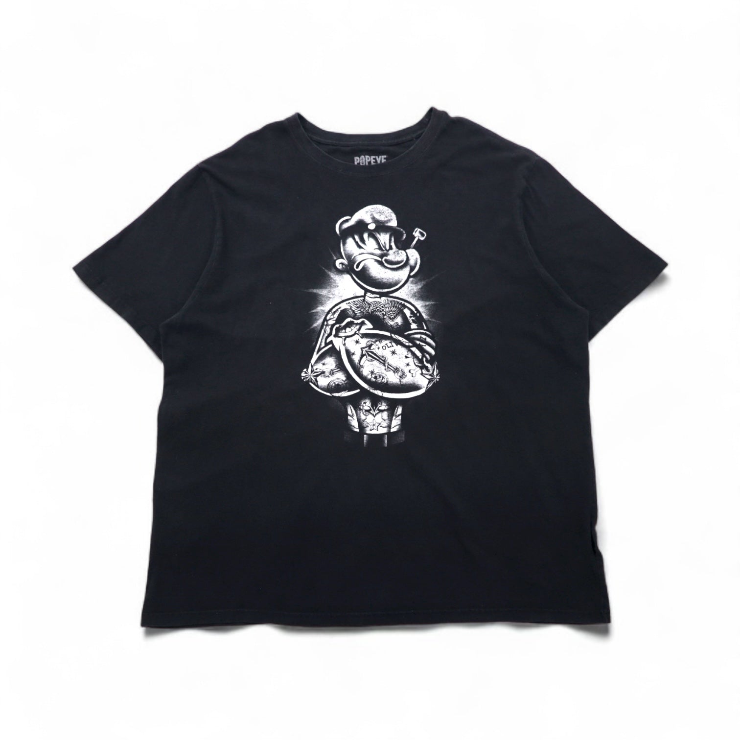 POPEYE ポパイ ビッグサイズ Tシャツ 2XL ブラック キャラクター コットン ホンジュラス製
