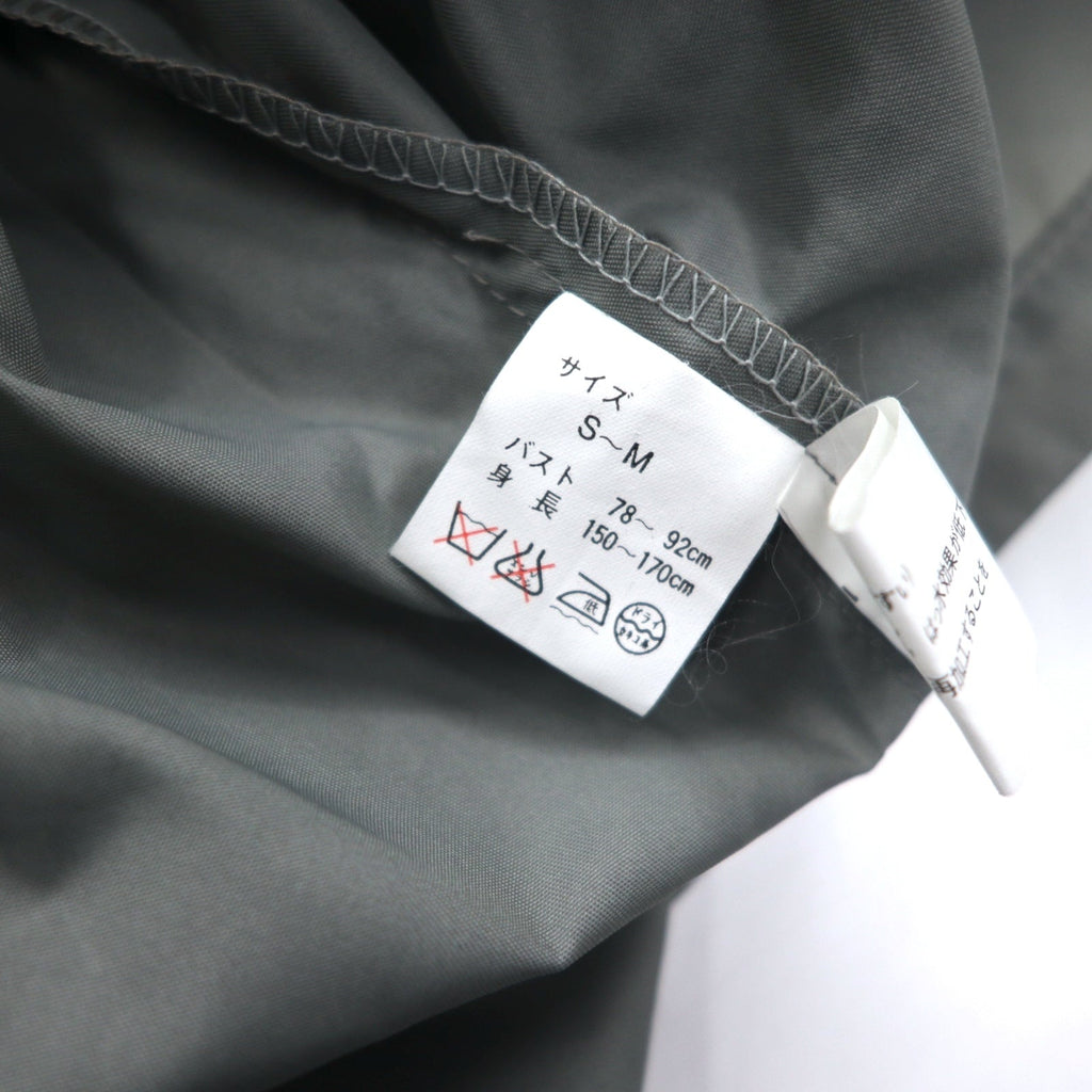 FILA anni '90 Anorak a vento lungo S-M Grigio Nylon Idrorepellente Mezza zip Oversize