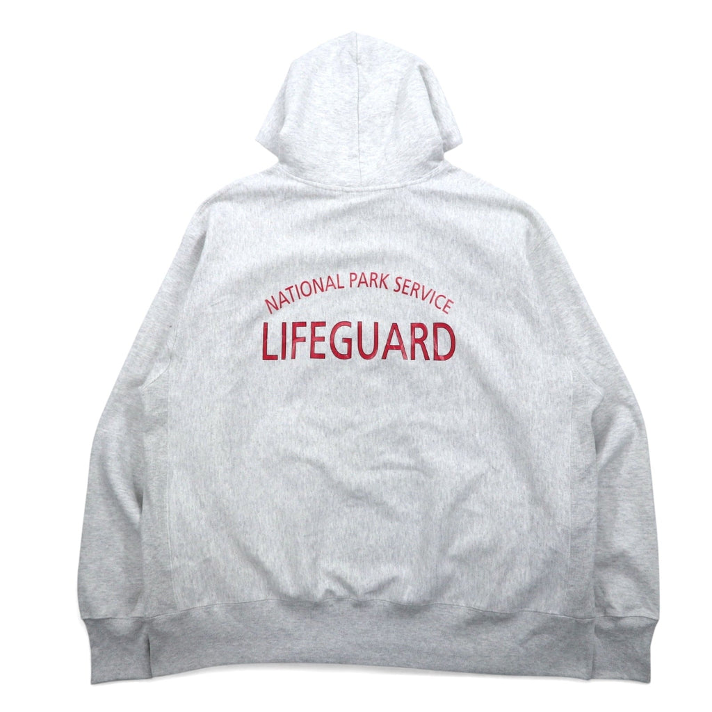 Champion リバースウィーブ REVERSE WEAVE プルオーバー パーカー 2XL グレー LIFEGUARD 裏起毛 青単タグ 復刻 ビッグサイズ