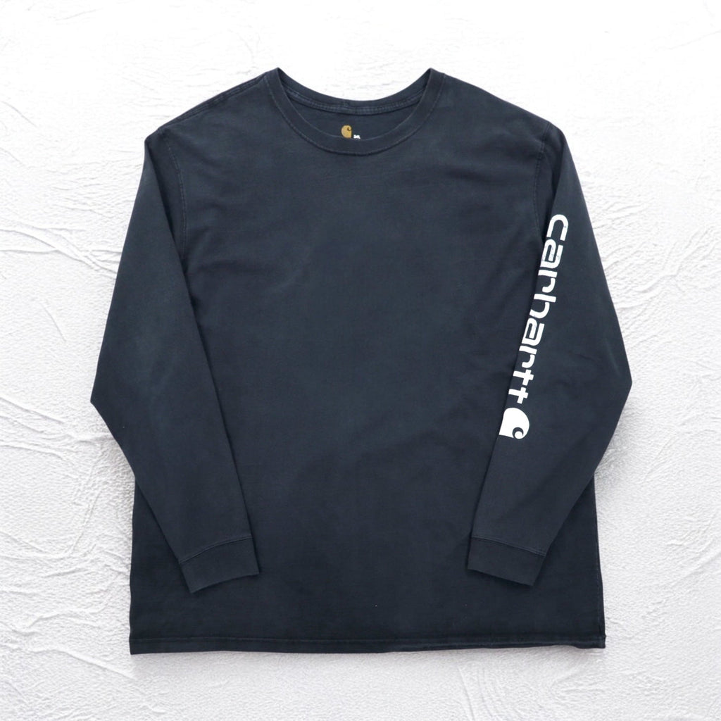 Carhartt T-shirt a maniche lunghe, taglia 3XL, vestibilità originale, colore nero, cotone, taglia grande