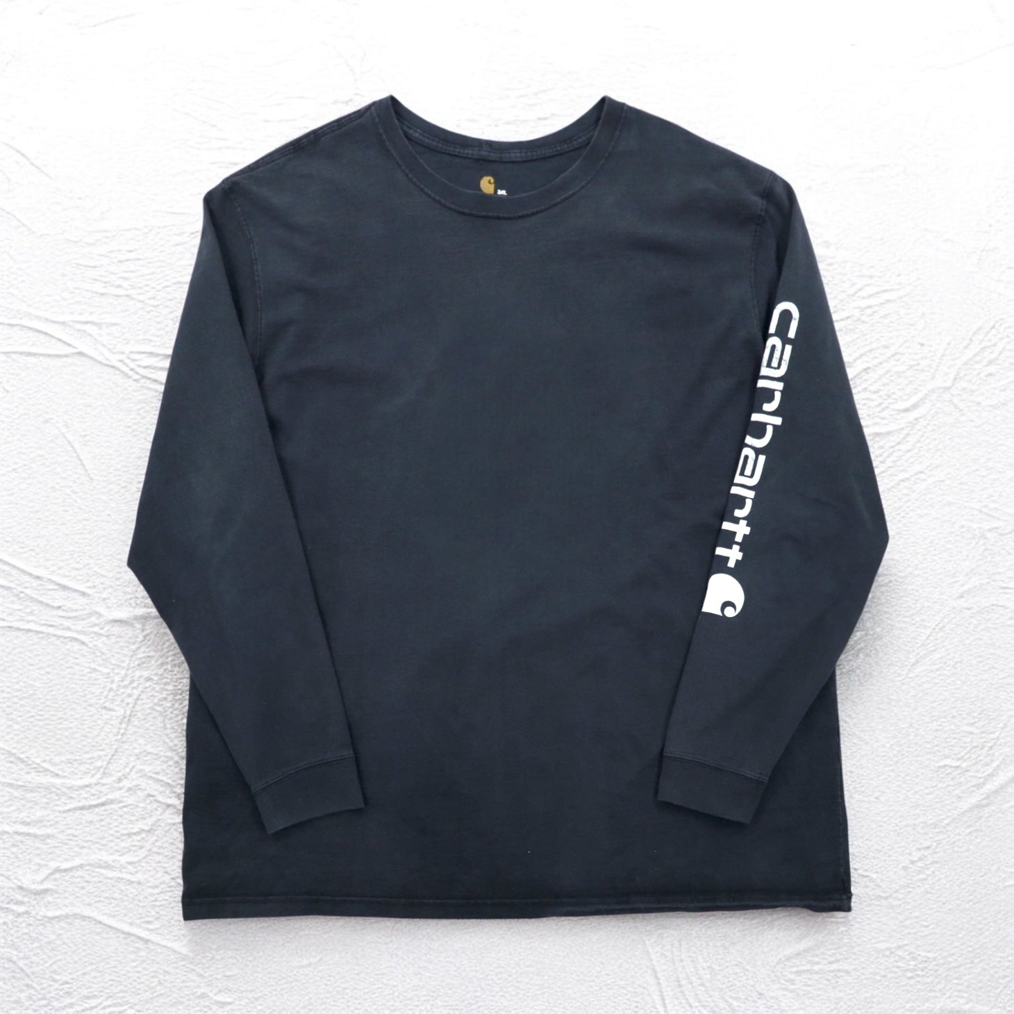 Carhartt T-shirt a maniche lunghe, taglia 3XL, vestibilità originale, colore nero, cotone, taglia grande