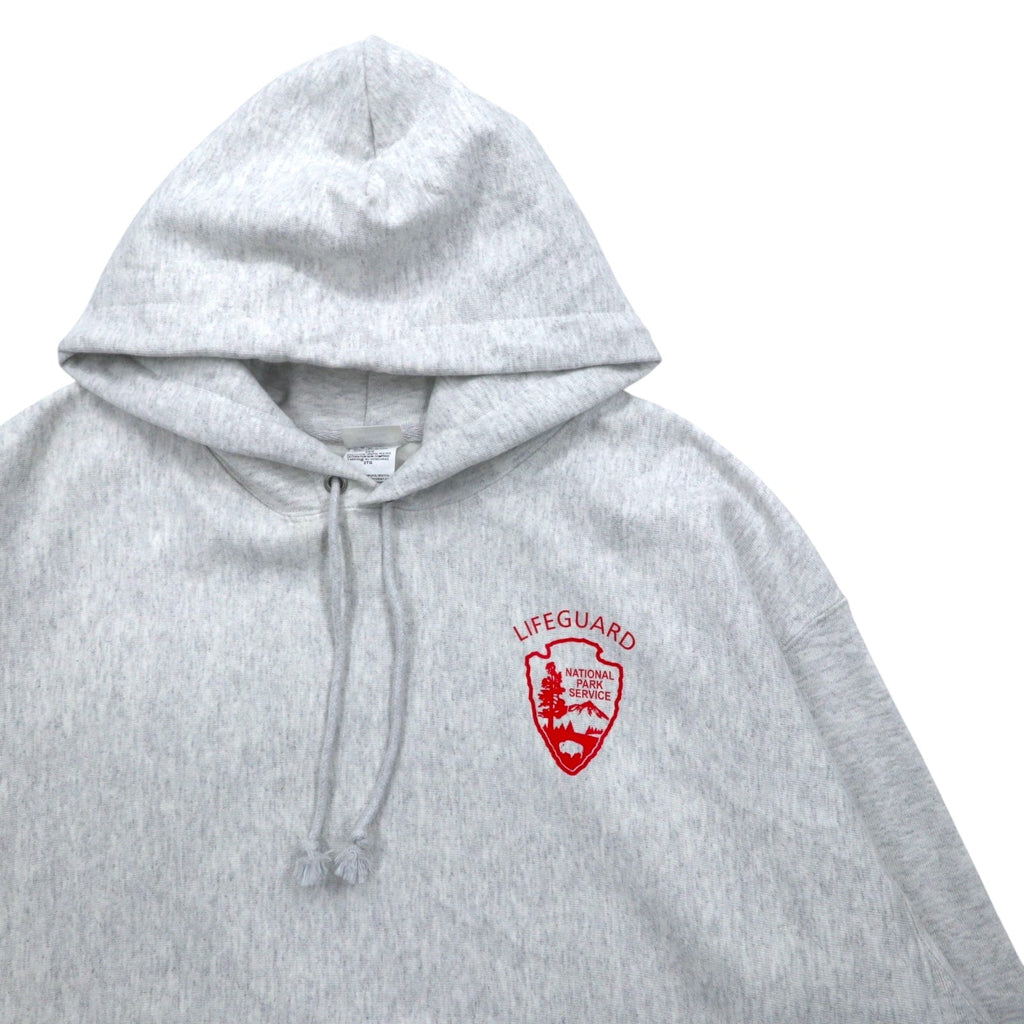 Champion リバースウィーブ REVERSE WEAVE プルオーバー パーカー 2XL グレー LIFEGUARD 裏起毛 青単タグ 復刻 ビッグサイズ