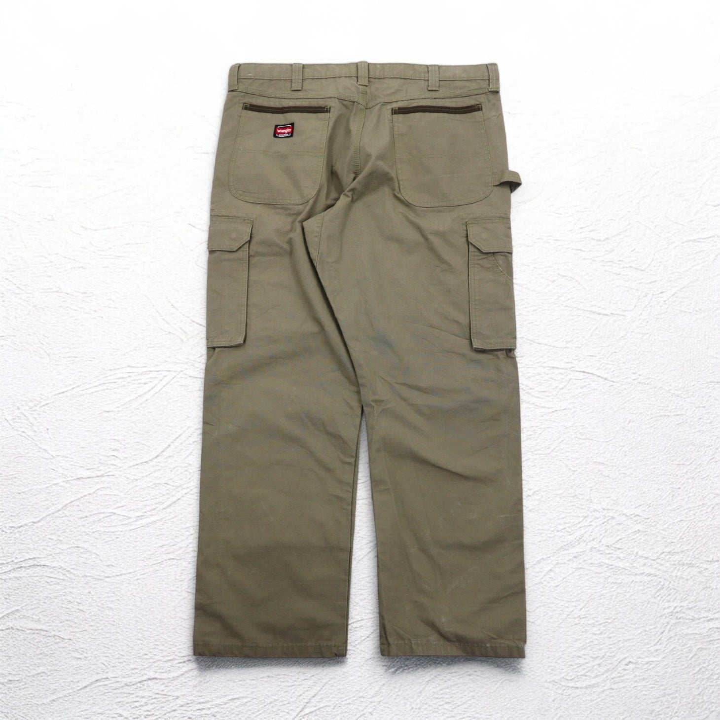 Wrangler WORKWEAR リップストップ カーゴパンツ XL カーキ コットン 10WMWR1BR