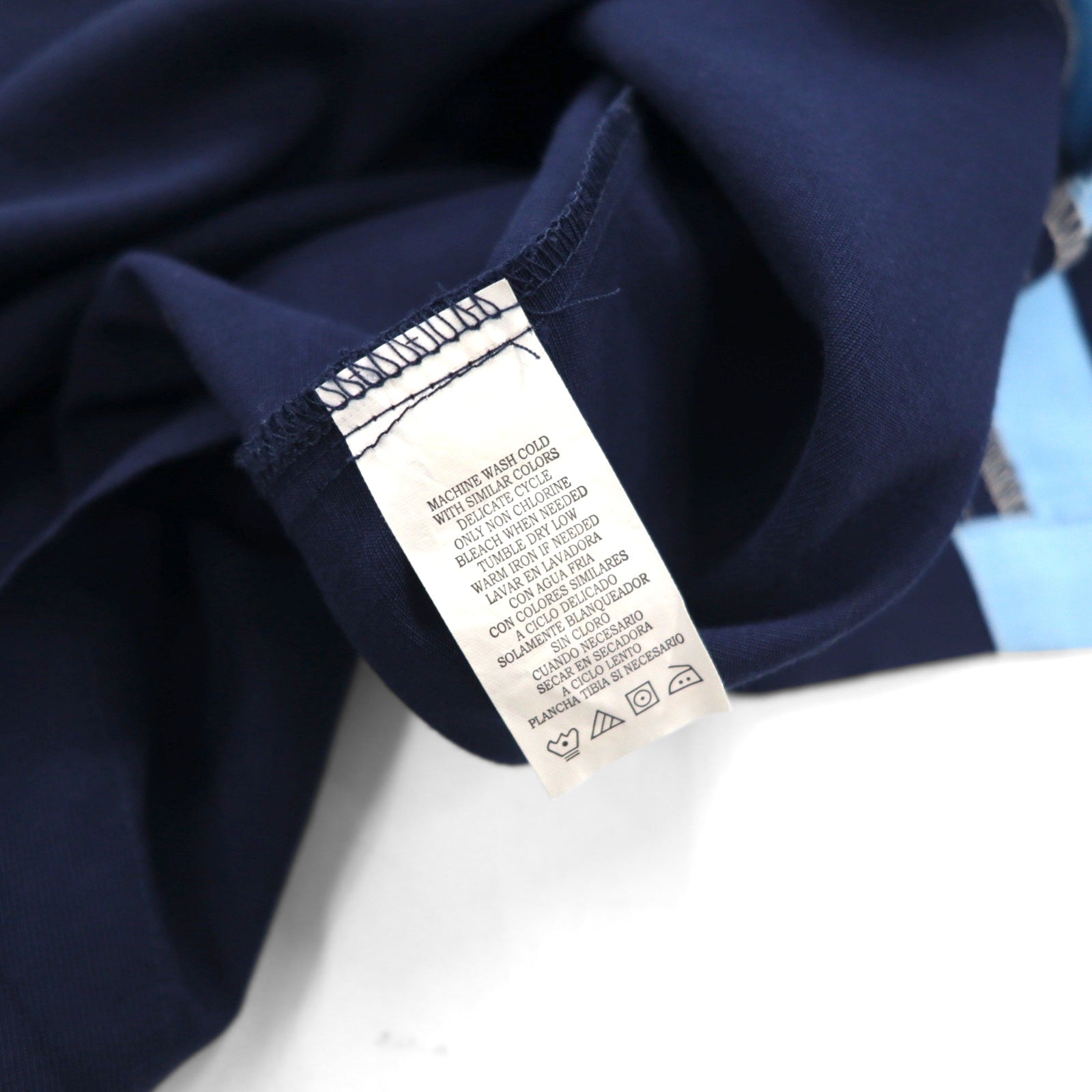 GEORGE Camicia a maniche corte con colletto aperto, vestibilità squadrata, taglia L, blu navy, in rayon e poliestere.