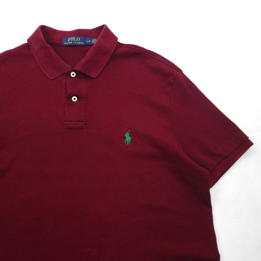 POLO RALPH LAUREN Polo L Bordeaux Cotone Ricamo Small Pony