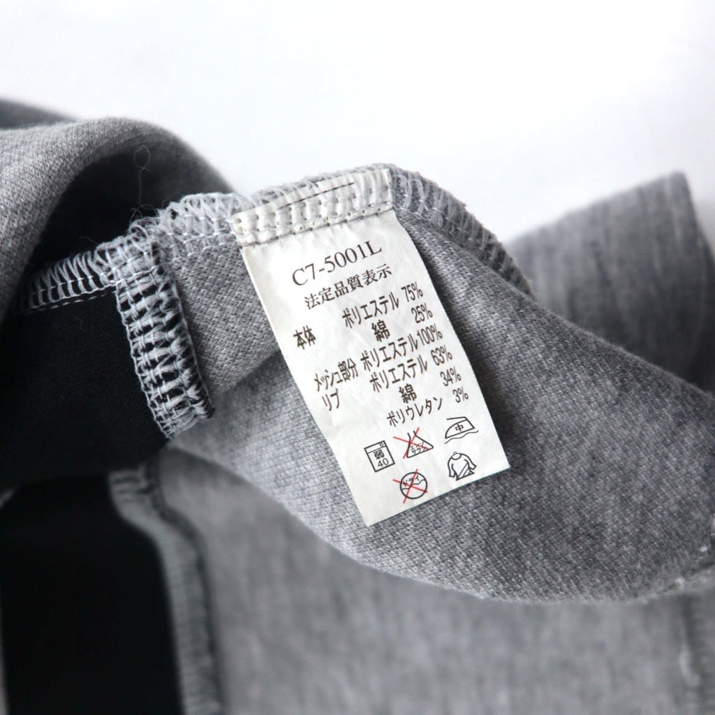 Champion 90年代 Vネック ラグラン スウェット 4XL グレー スクリプトロゴ ビッグサイズ