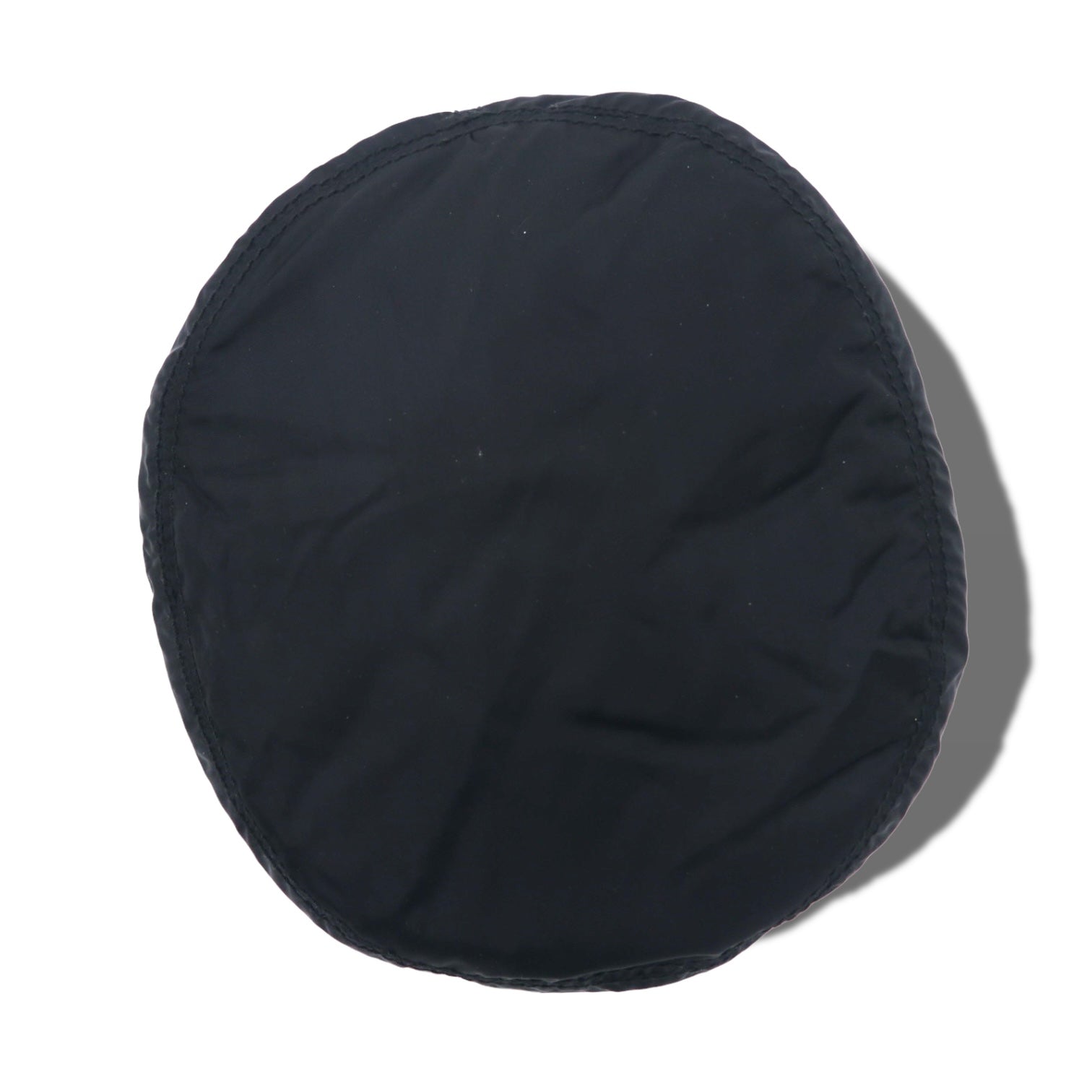 PRADA Cappello da pescatore made in Italy L Nylon con logo ricamato nero