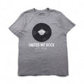 Hard Rock CAFE レコード プリント Tシャツ L グレー コットン UNITED WE ROCK