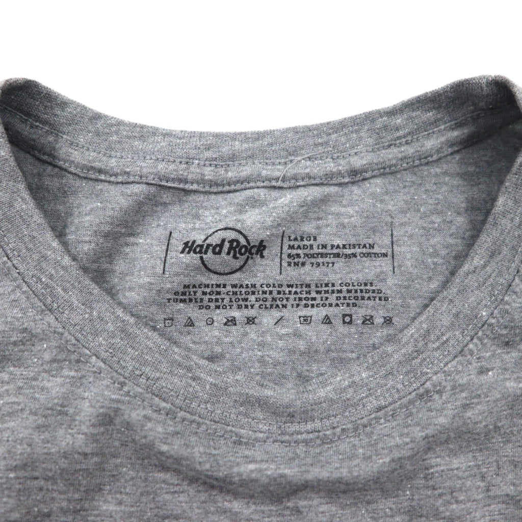 Hard Rock CAFE レコード プリント Tシャツ L グレー コットン UNITED WE ROCK