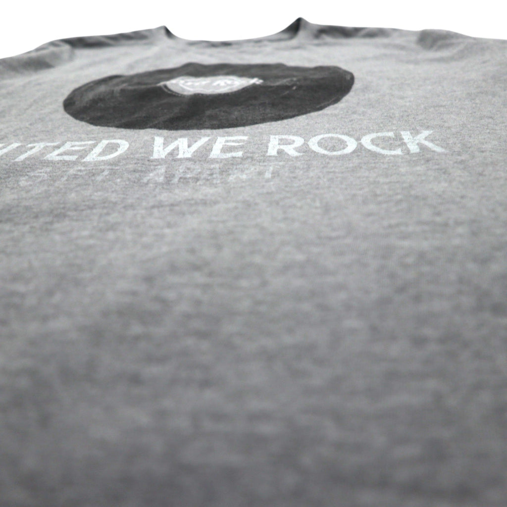 Hard Rock CAFE レコード プリント Tシャツ L グレー コットン UNITED WE ROCK