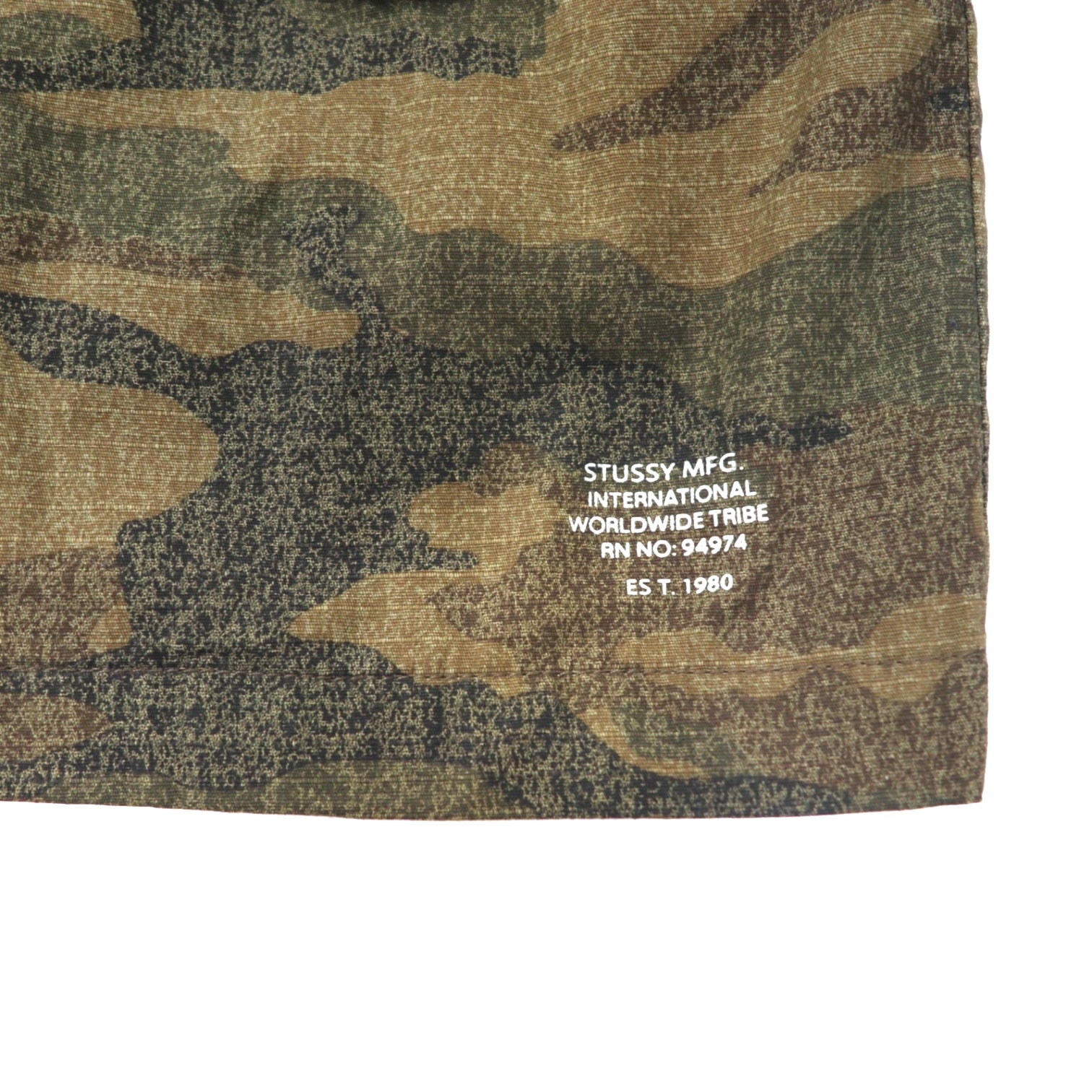 Stussy M-65 Field Jacket M Cachi Camouflage Cotone Coulisse