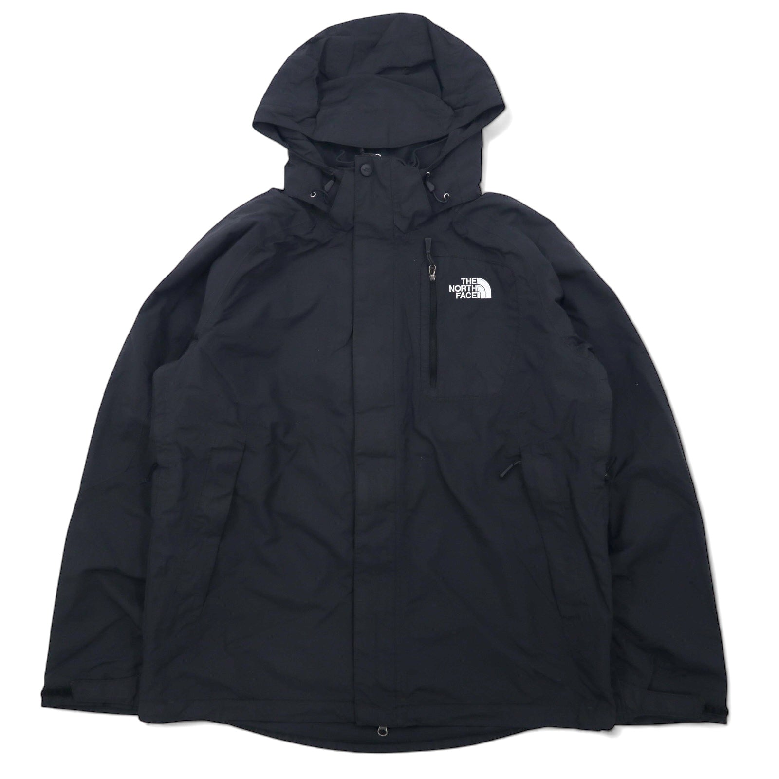 THE NORTH FACE Giacca a vento M Nera Nylon HYVENT Idrorepellente Traspirante Zip-in Zip integrata Standard USA
